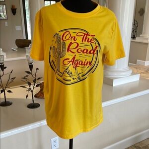 Western “On the road again“ unisex T-Shirt size medium.